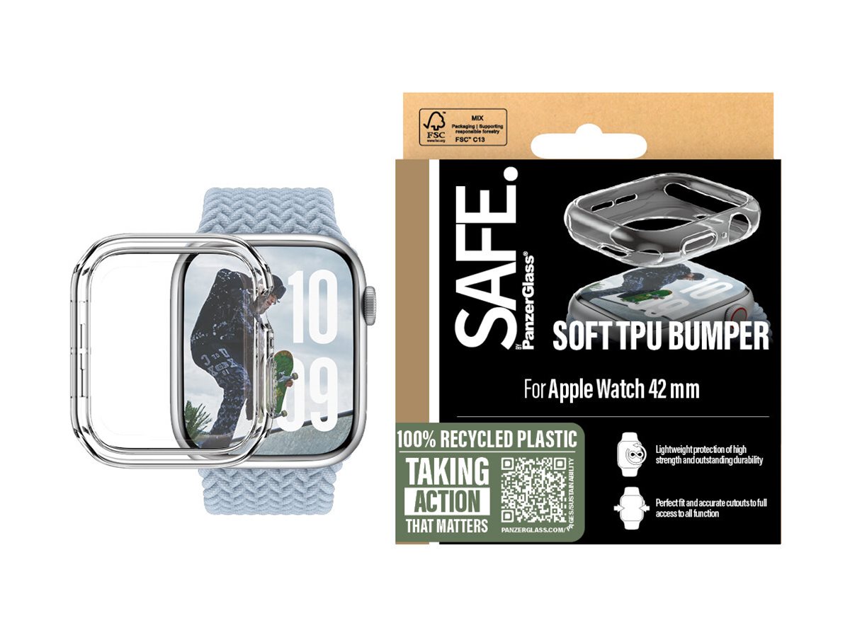 SAFE by PanzerGlass TPU Bumper Transparent Apple Watch Series 10 | 42mm