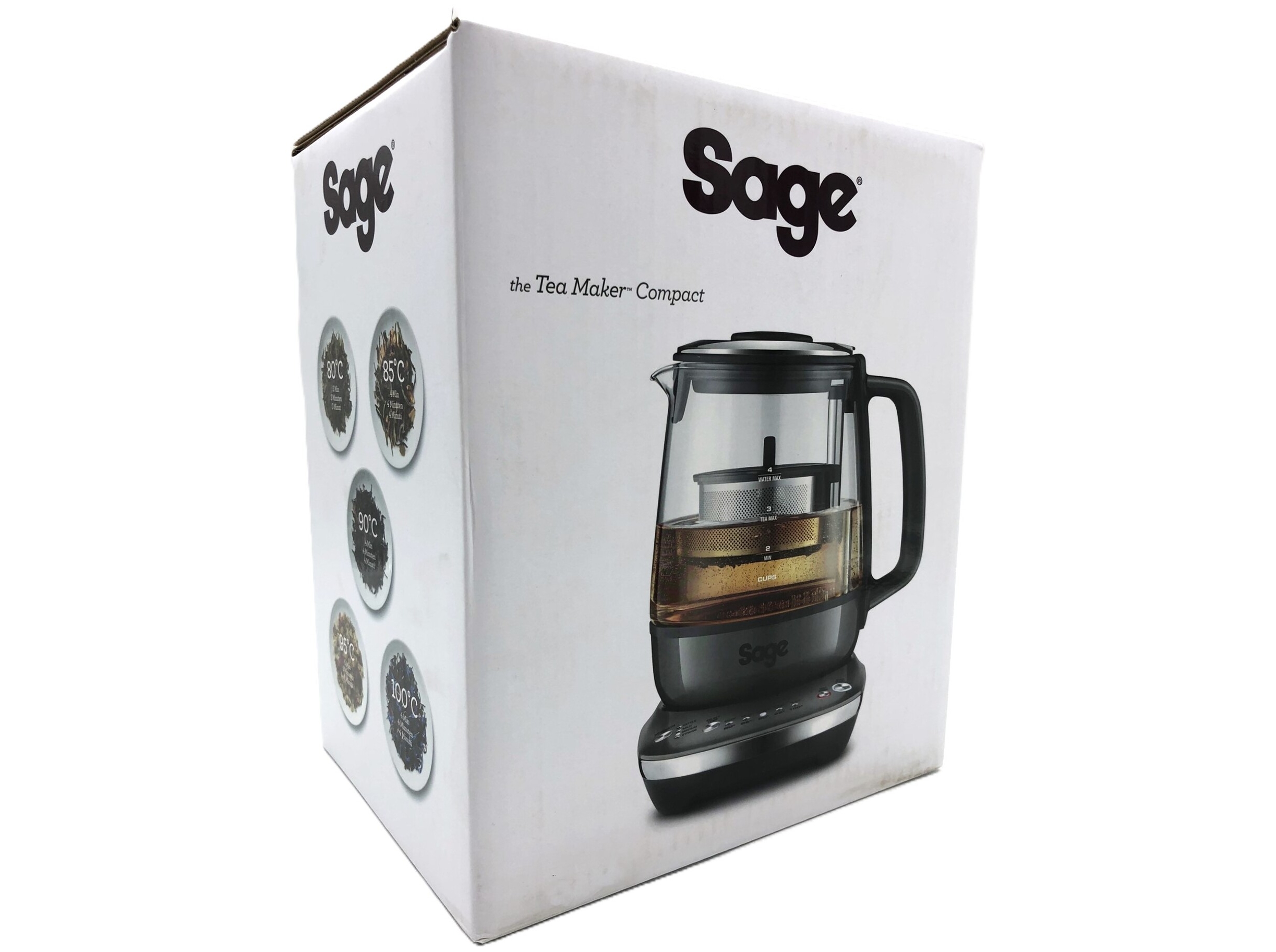 Sage STM700SHY4EEU1 the Tea Maker Compact - Telaver/kedel - 1 liter - 1.6 kW - røget hickory
