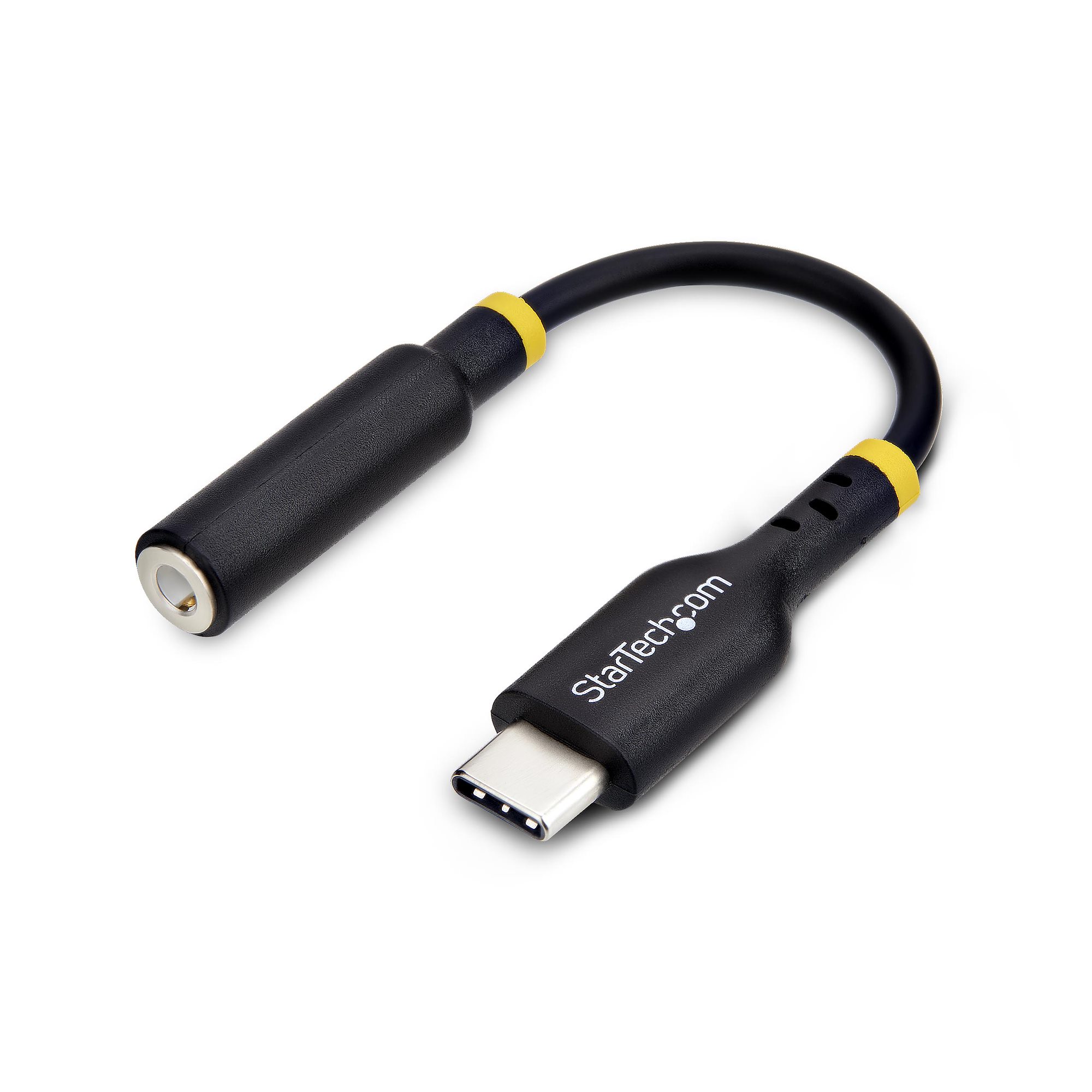 StarTech.com USB-C Audio Adapter to 3.5mm TRRS Jack, Headphone Aux Dongle USB-C til hovedtelefon jackstikadapter 12.7cm Sort