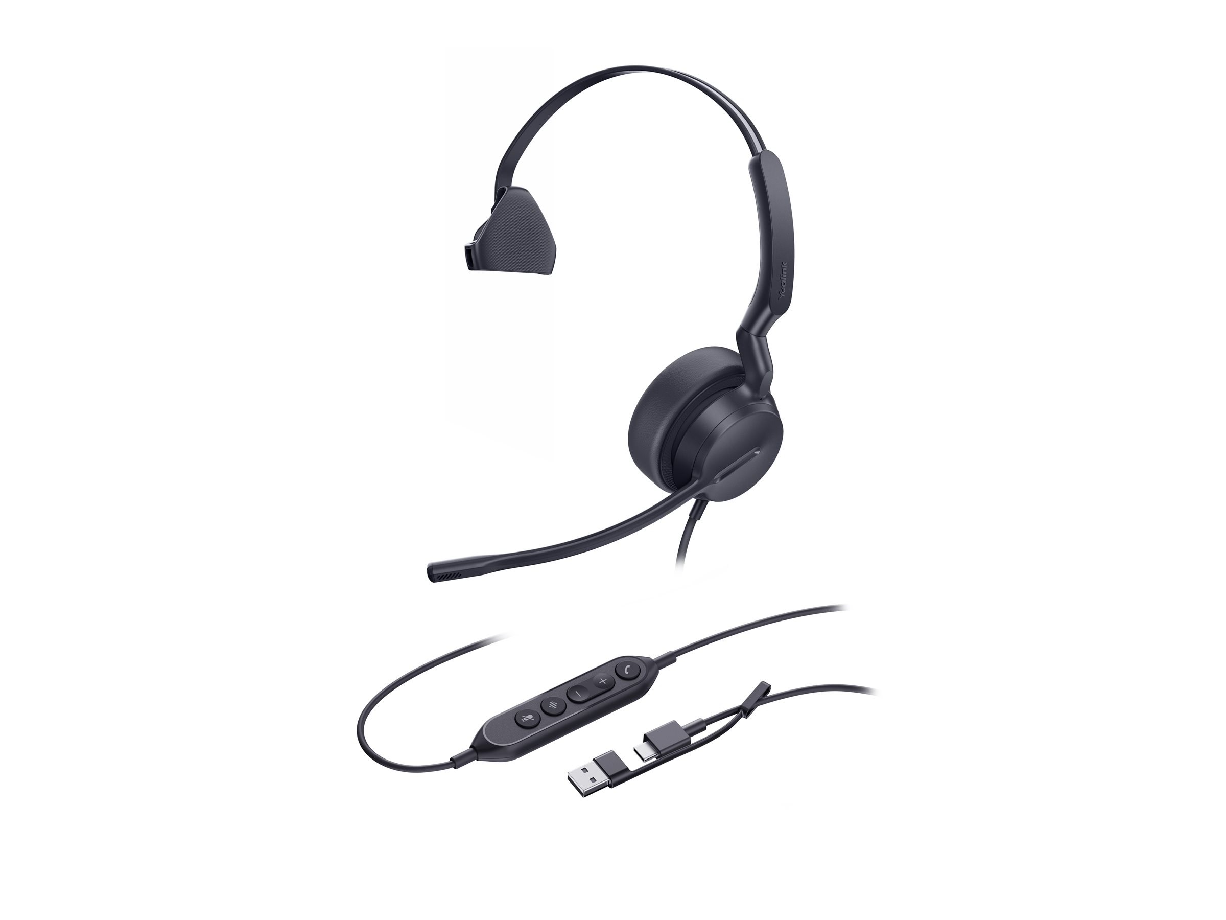 Yealink UH42 Mono Kablet Høretelefoner Sort