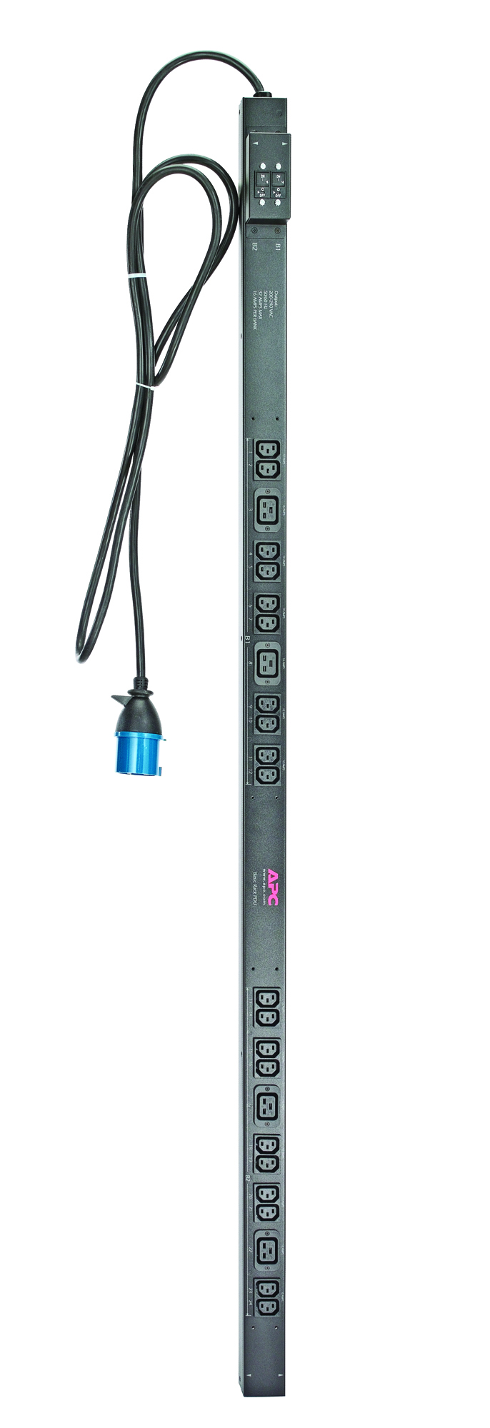 Apc Rack Pdu. Basic. Zero U. 32a. 230v. (20)c13 & (4)c19 Strømforsyningsenhed (pdu) 24 Ac Stikkontakt(er) 0u Sort