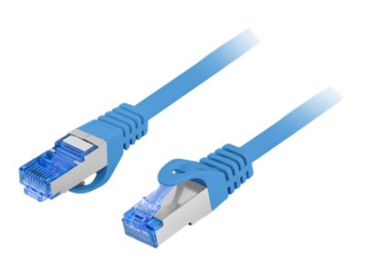 Lanberg - Patchkabel - RJ-45 (han) til RJ-45 (han) - 2 m - SFTP - CAT 6a - formet, knastfri, strenget - blå, RAL 5012