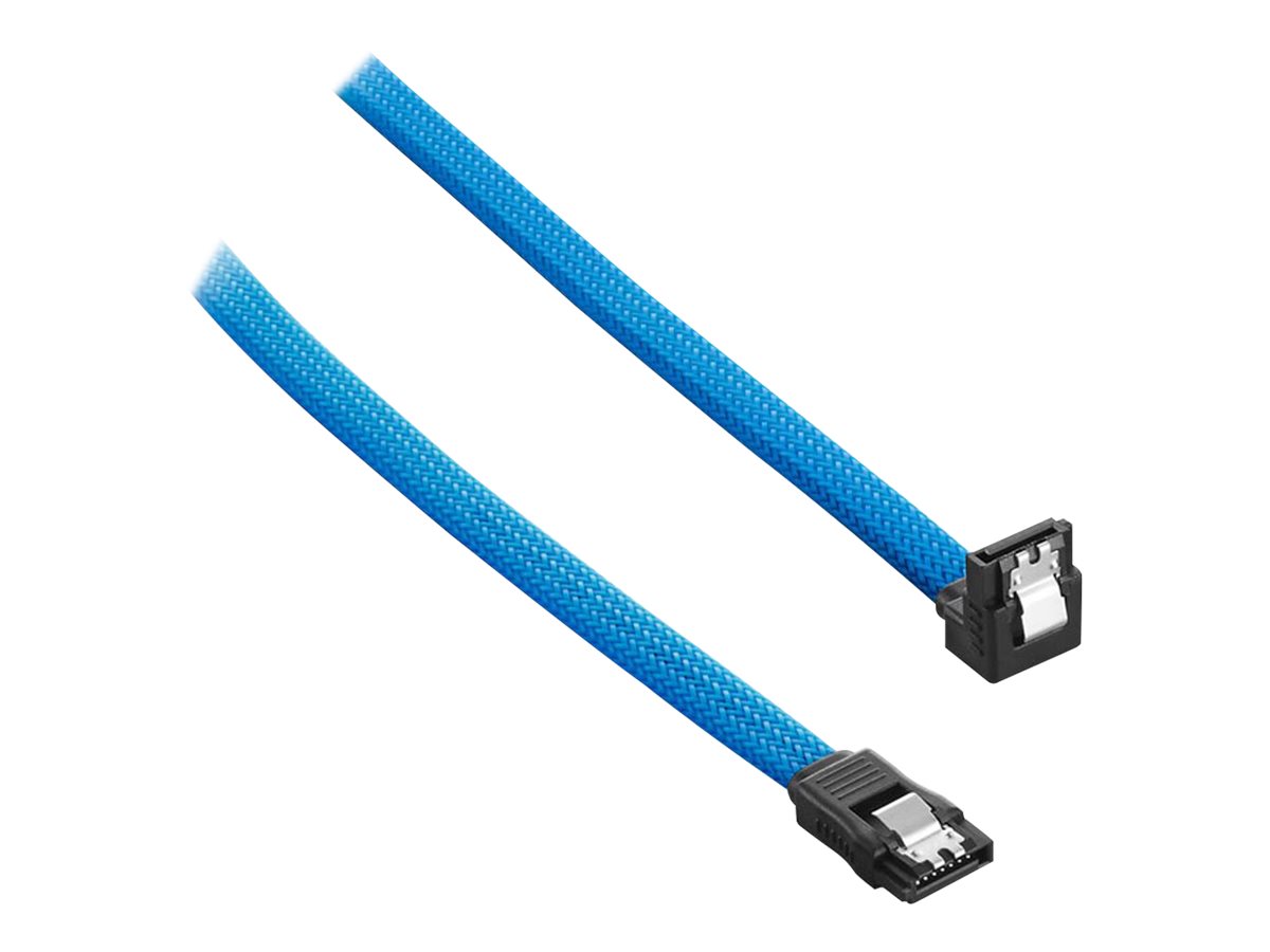 CableMod ModMesh Right Angle SATA 3 Cable 30cm - light blue SATA Kabel - GEEKD.dk