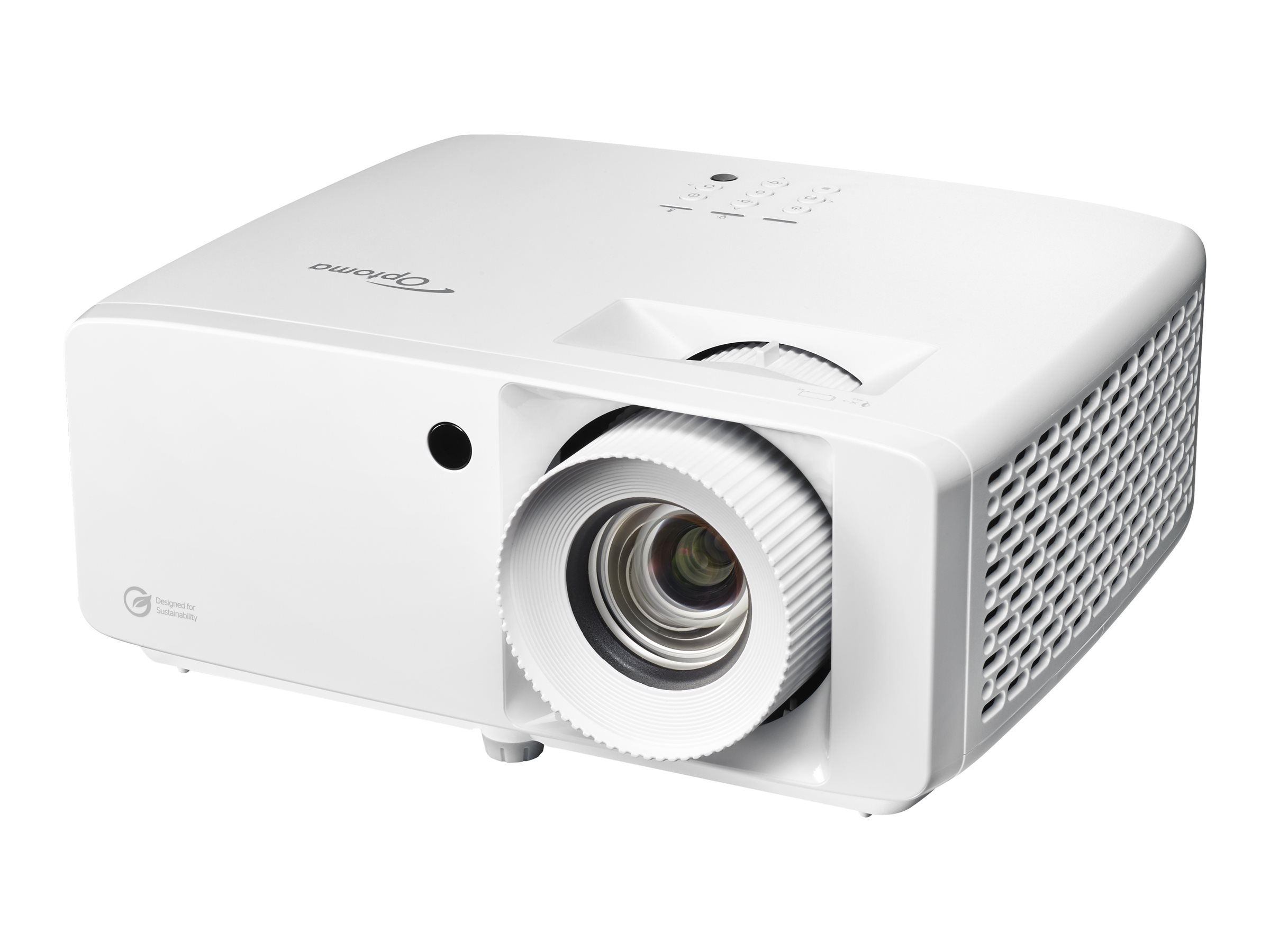 Optoma UHZ66 - DLP-projektor - laser - bærbar - 3D - 4000 lumen - 3840 x 2160 - 16:9 - 4K - LAN - hvid