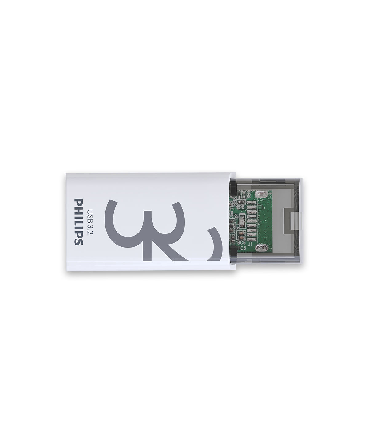 Philips Click 32GB 3.2 Gen 1 USB stick Transparent