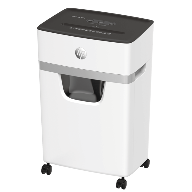 HP OneShred 10MC makulator - micro-cut 2 × 15 mm, P-5 - hvid/grå