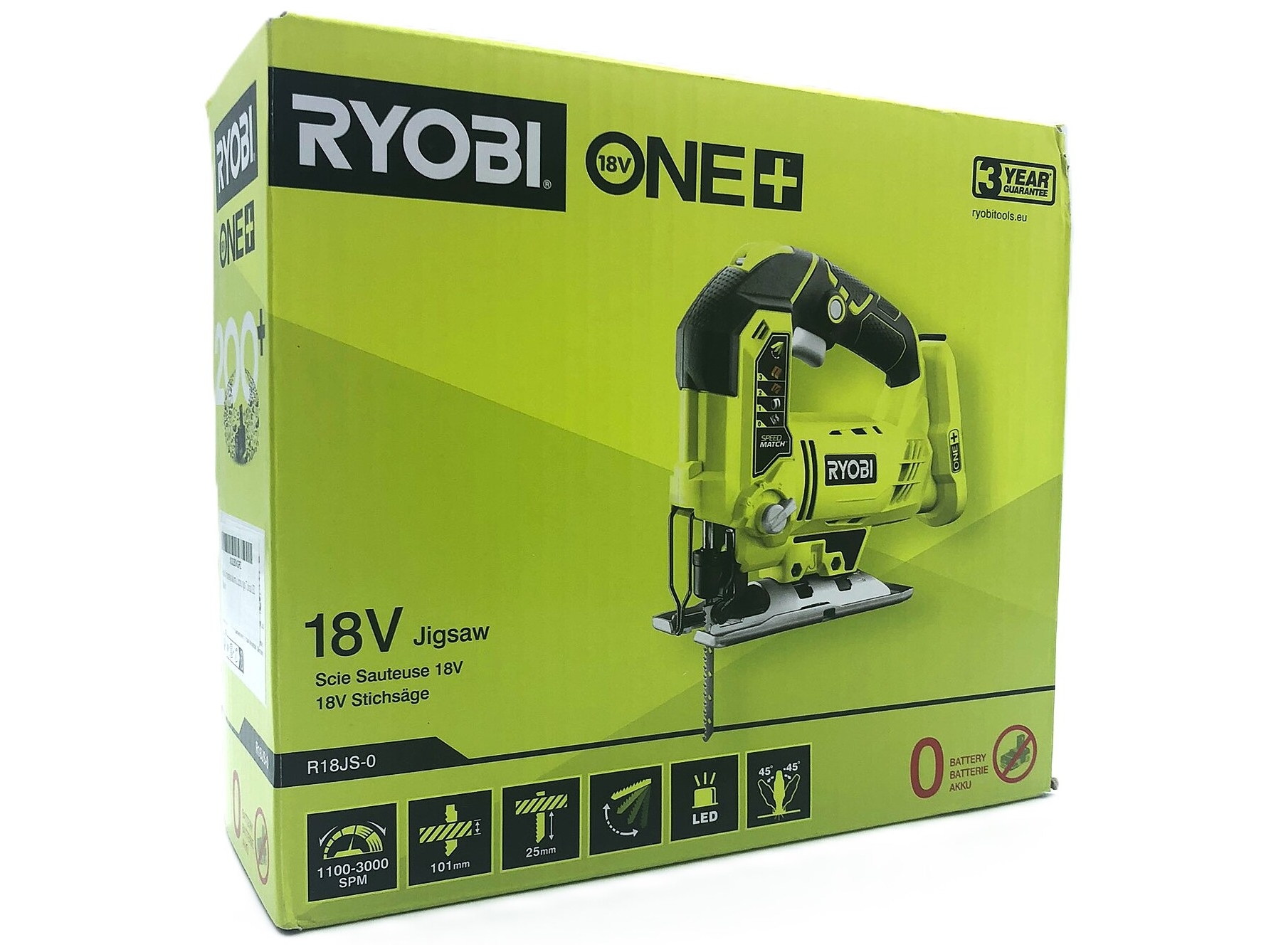 Ryobi One+ R18JS-0 - Stiksav - ledningfri - intet batteri - 18 V