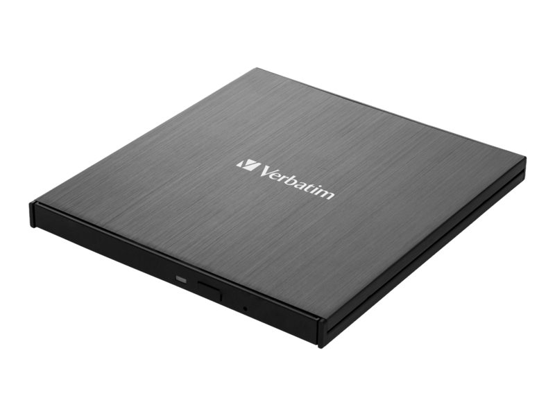 Verbatim Slimline - BDXL drive - SuperSpeed USB 3.1 Gen 1 - external - Bluray-BDRW (Brænder) - USB 3.1 - Sort