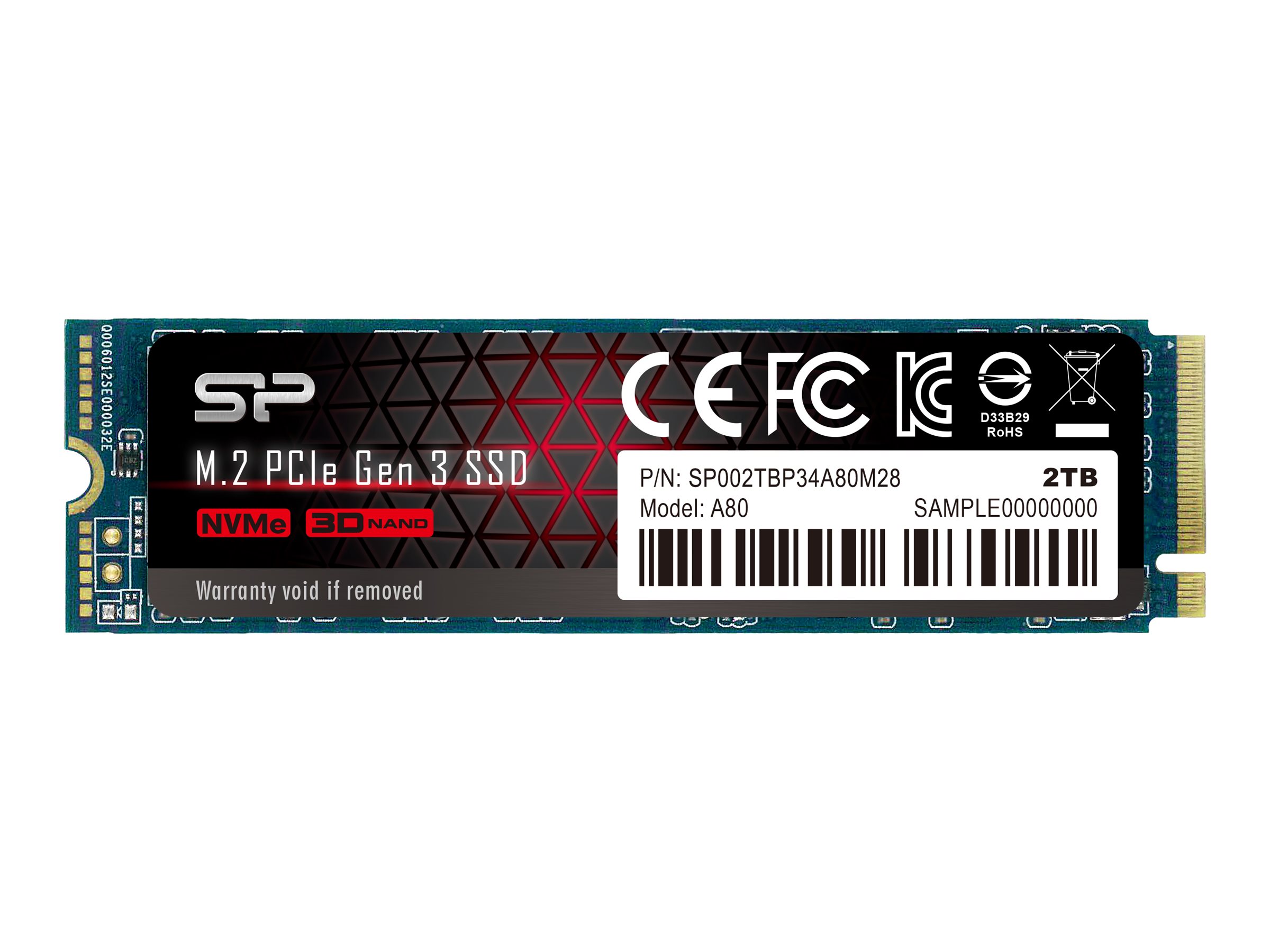 SILICON POWER SSD P34A80 2TB M.2 PCI Express 3.0 x4 (NVMe)