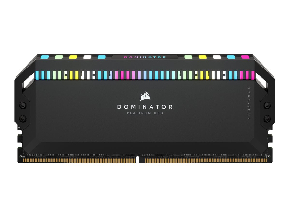 Corsair Dominator Platinum RGB DDR5-6400 - 32GB - CL32 - Dual Channel (2 pcs) - Intel XMP - Sort med RGB