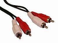 Phonokabel - 2 x RCA han til 2 x RCA han (2,5m)