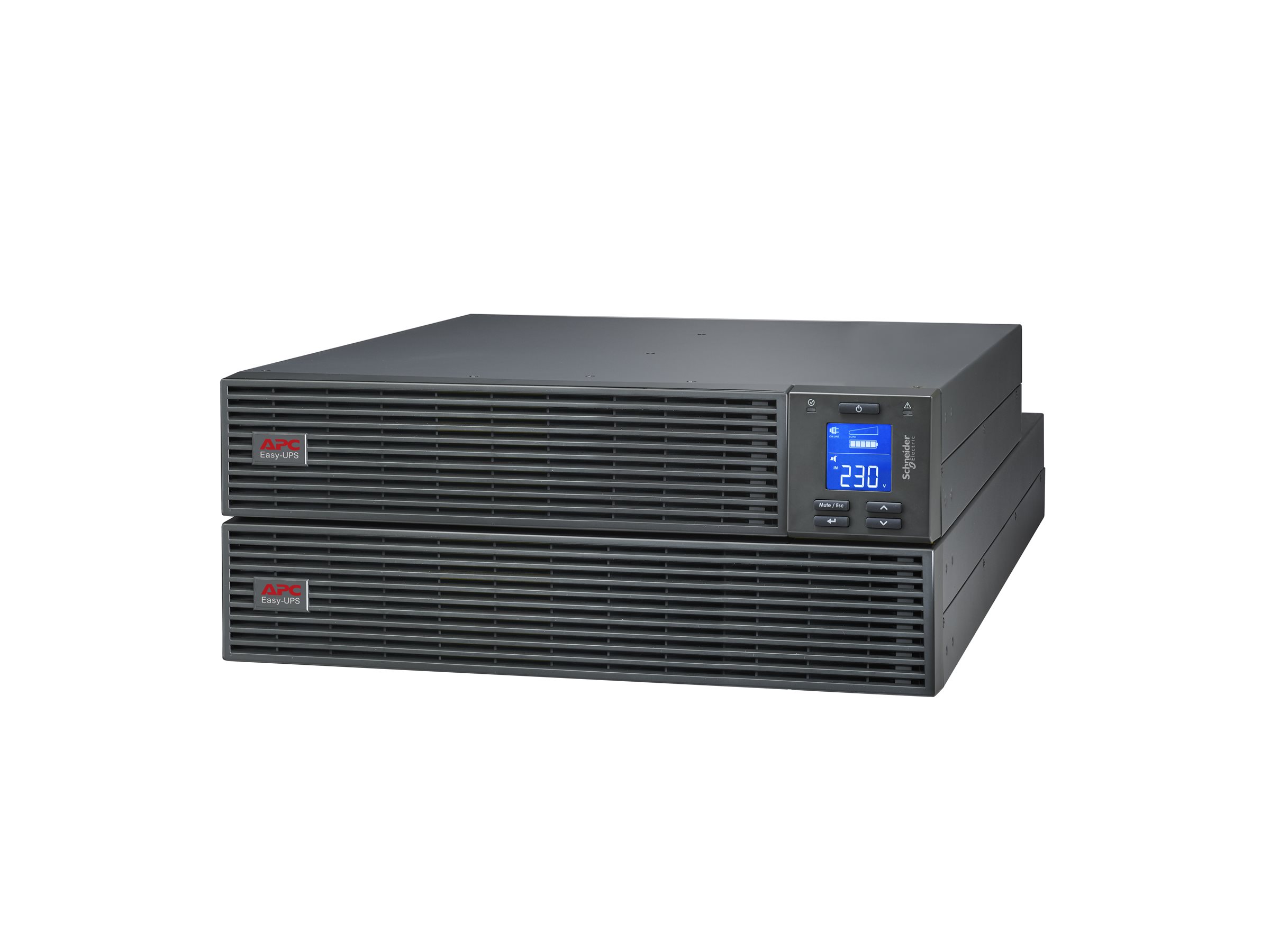 APC Easy UPS On-Line - UPS (rackversion) - udvidet driftstid - AC 220/230/240 V - 2700 Watt - 2000 VA - 1-faset - Blysyre - USB, serial - output-stikforbindelser: 7 - 4U - Europa - sort, RAL 7010