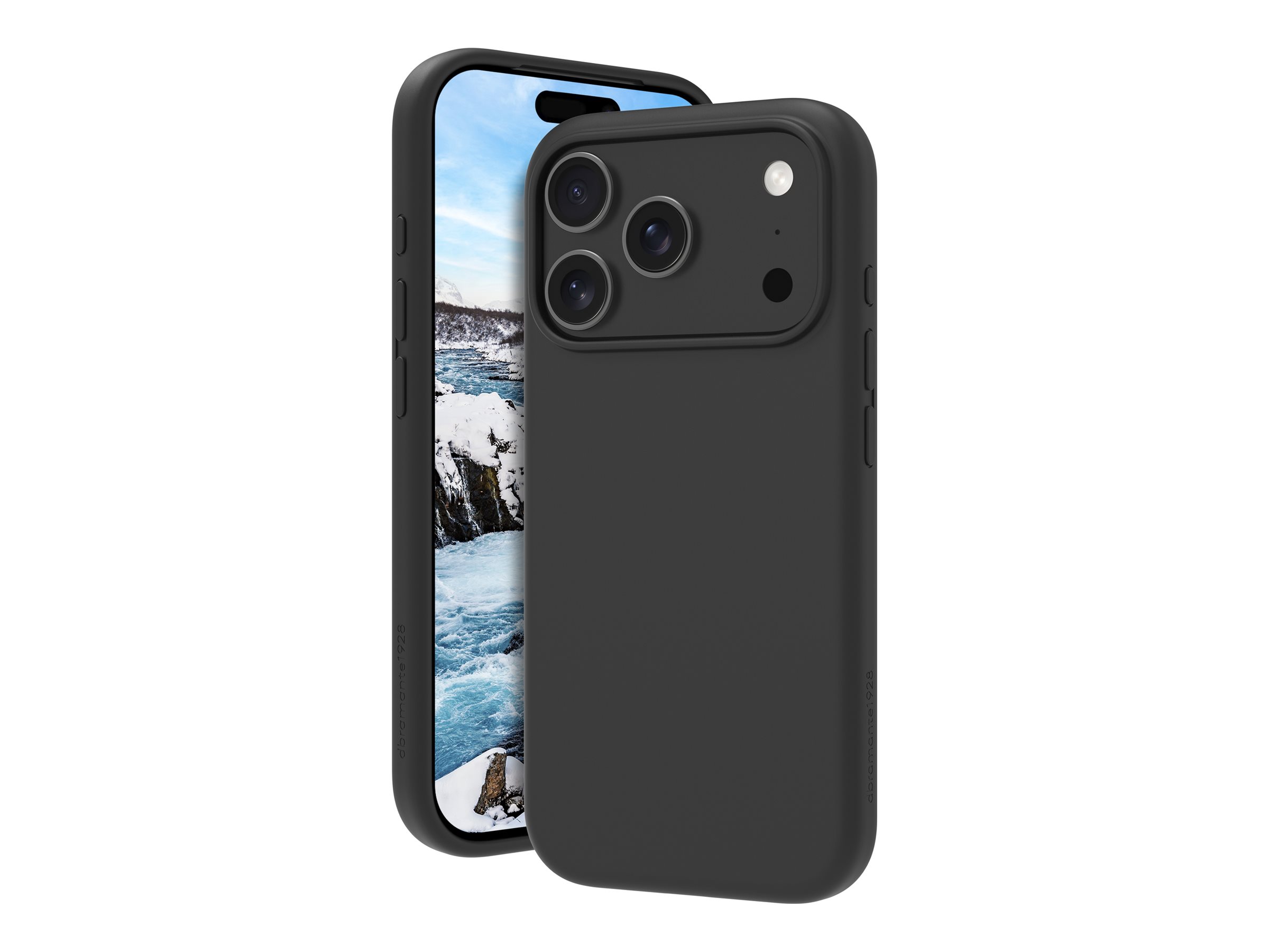 dbramante1928 Monaco - Bagsidecover til mobiltelefon - MagSafe-kompatibilitet - silicone, plastik - natsort - for Apple iPhone 17 Pro