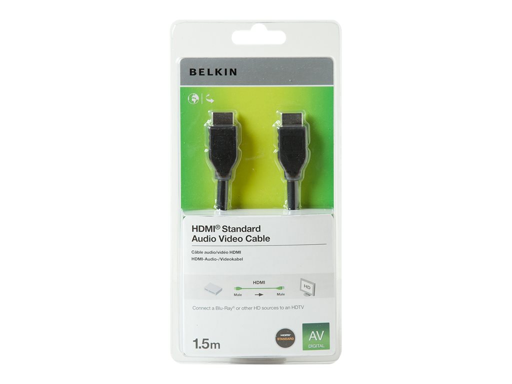 Belkin Standard HDMI han -> HDMI han 1.5 m Sort
