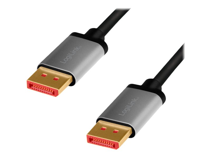 LogiLink DisplayPort kabel 3m Sort Grå