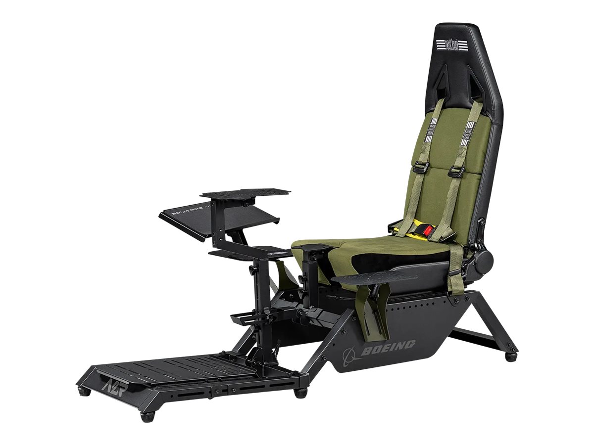Next Level Racing Boeing Military Edition - Flysimulatorcockpit - ergonomisk - lærred, high-density skum, polyuretan-læder - grøn