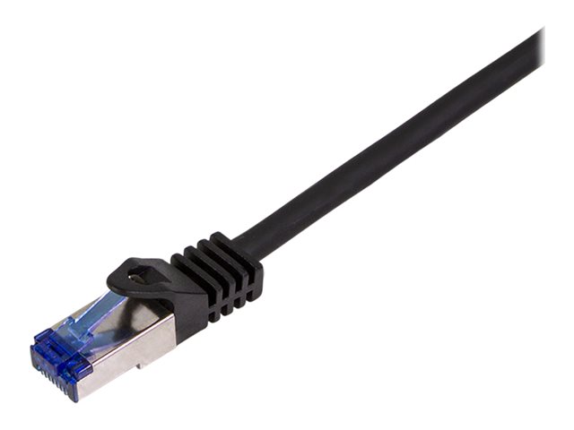 LogiLink Professional CAT 6a S/FTP 25cm Patchkabel Sort RAL 9011