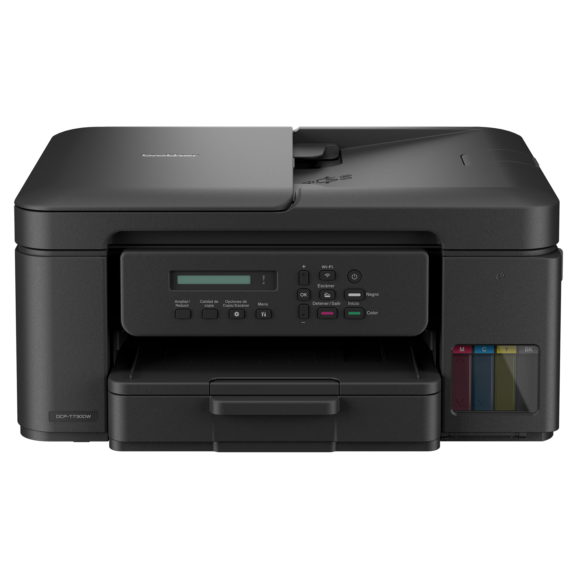 Brother DCP-T730DW - Multifunktionsprinter - farve - blækprinter - ITS - A4/Legal (medie) - op til 11 spm (kopiering) - op til 16 spm (udskriver) - 150 ark - USB 2.0, Wi-Fi(n)