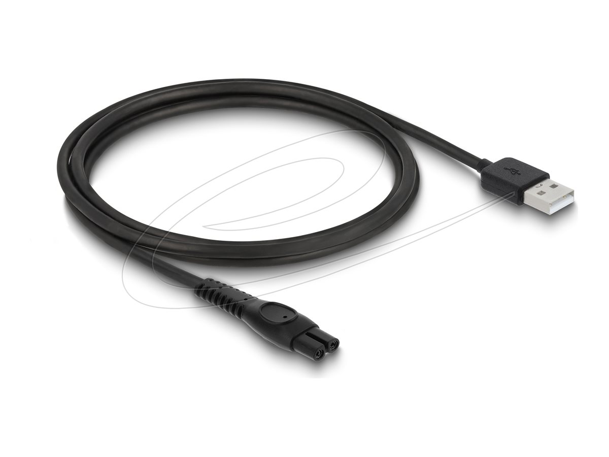 Delock 4 pin USB Type A (male) - 2 pin (male) Sort 1m Strømkabel