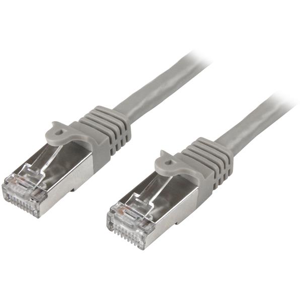 StarTech.com 3m CAT6 Ethernet Cable, 10 Gigabit Shielded Snagless RJ45 100W PoE Patch Cord, CAT 6 10GbE SFTP Network Cable w/Strain Relief, Grey,
