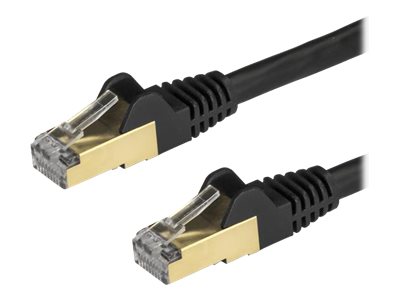 StarTech.com 1 m CAT6a Cable - 10 Category 6a Shielded Snagless RJ45 100W Patch Cord - 10GbE Black UL/TIA Certified CAT 6a Afskærmet parsnoet (STP)