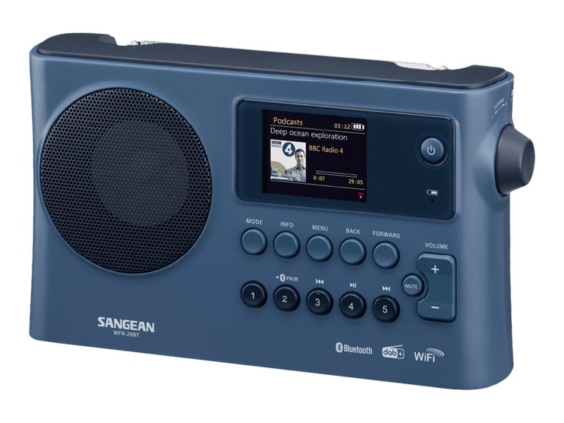 Sangean Fusion WFR-28BT - Privat radio - 3 Watt - mørkeblå