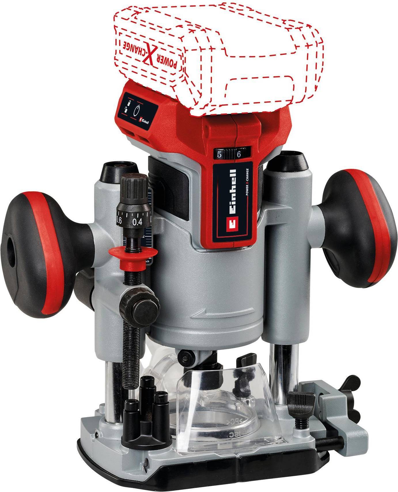 Einhell 4350411, Børstefri, Sort, Rød, Sølv, 10000 rpm, 3,5 cm, Batteri, 18 V - SOLO