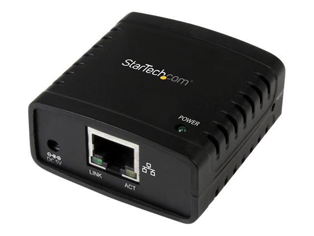 Startech 10/100Mbps Ethernet to USB 2.0 Network Print Server - Windows 10 - LPR - LAN USB Print Server Adapter (PM1115U2) - Udskriftsserver - USB 2.0 - 10/100 Ethernet - sort - for P/N: SVA5H2NEUA
