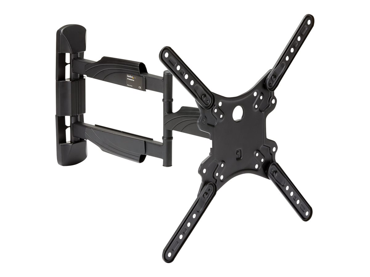 StarTech.com Full Motion TV Wall Mount, 32-55" (77lb/35kg) VESA Displays, Low Profile Universal Flat Screen TV Wall Mount, Heavy Duty Adjustable