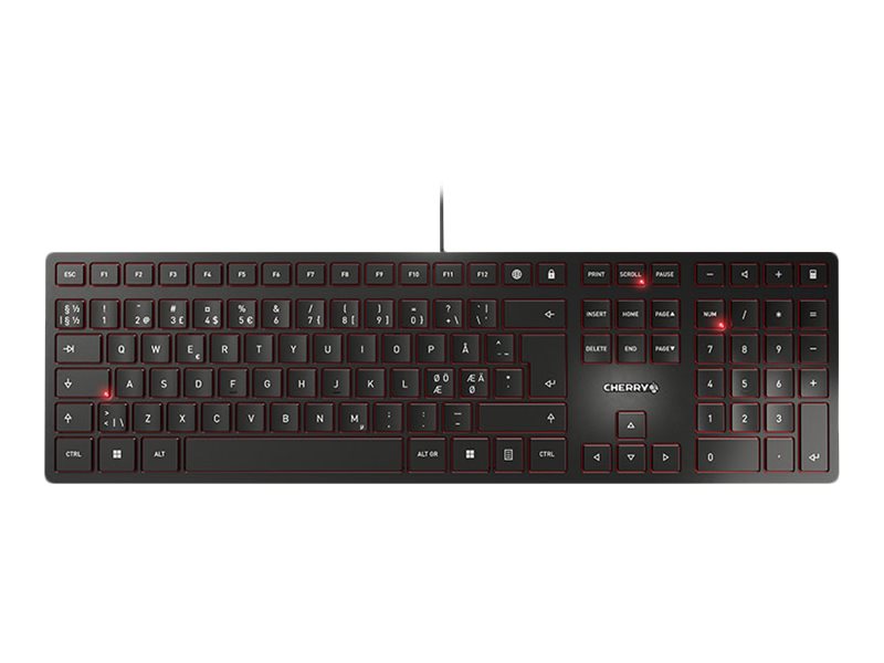 CHERRY KC 6000 SLIM - Tastatur - USB - Pan Nordic - tastkontakt: CHERRY SX - sort