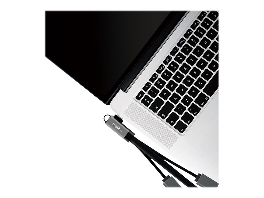 Vinklet USB-C hub - 2 x USB2.0, 1 x USB3.0, 480/5Gbps