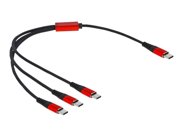DeLOCK USB Charging Cable 3 in 1 USB Type-C to 3 x USB Type-C 30 cm