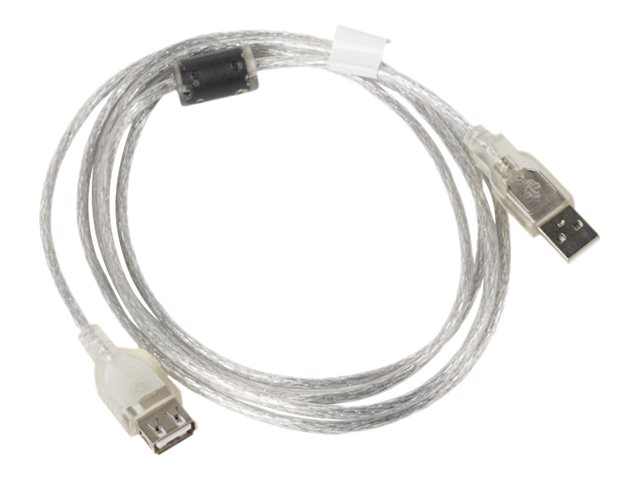 USB forlænger­kabel 1,8 m – Lanberg – USB 2.0, han til hun, transparent