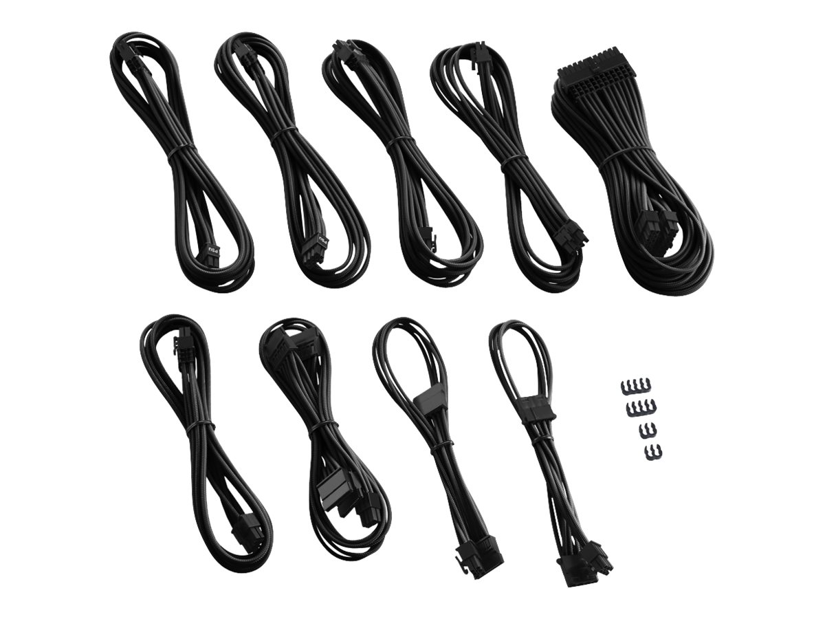 CableMod C-Series PRO ModMesh Cable Kit for RMi/RMx/RM (Black Label) - black Strømkabel - GEEKD.dk