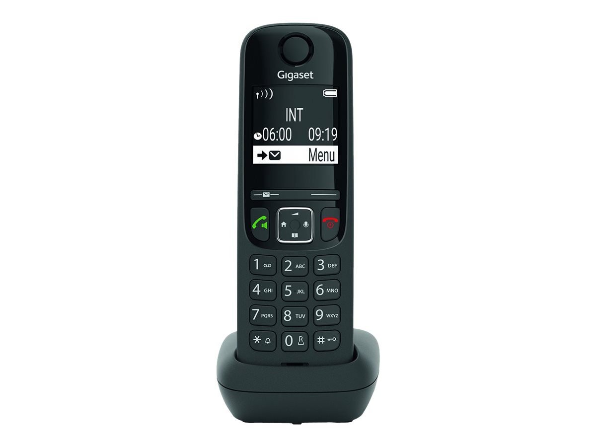 Gigaset AS690HX - Ekstra trådløst håndsæt med opkalds-ID - ECO DECT\GAP\CAT-iq - sort