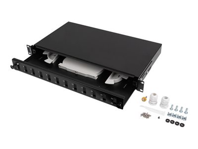 Lanberg patch panel - 1U - 19" - 12 x SC duplex / 12 x LC quad