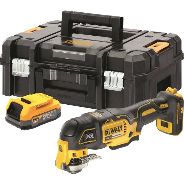 DeWALT DCS356E1T 18V multiværktøj - 1×1,7 Ah PowerStack, uden oplader, TSTAK-kuffert
