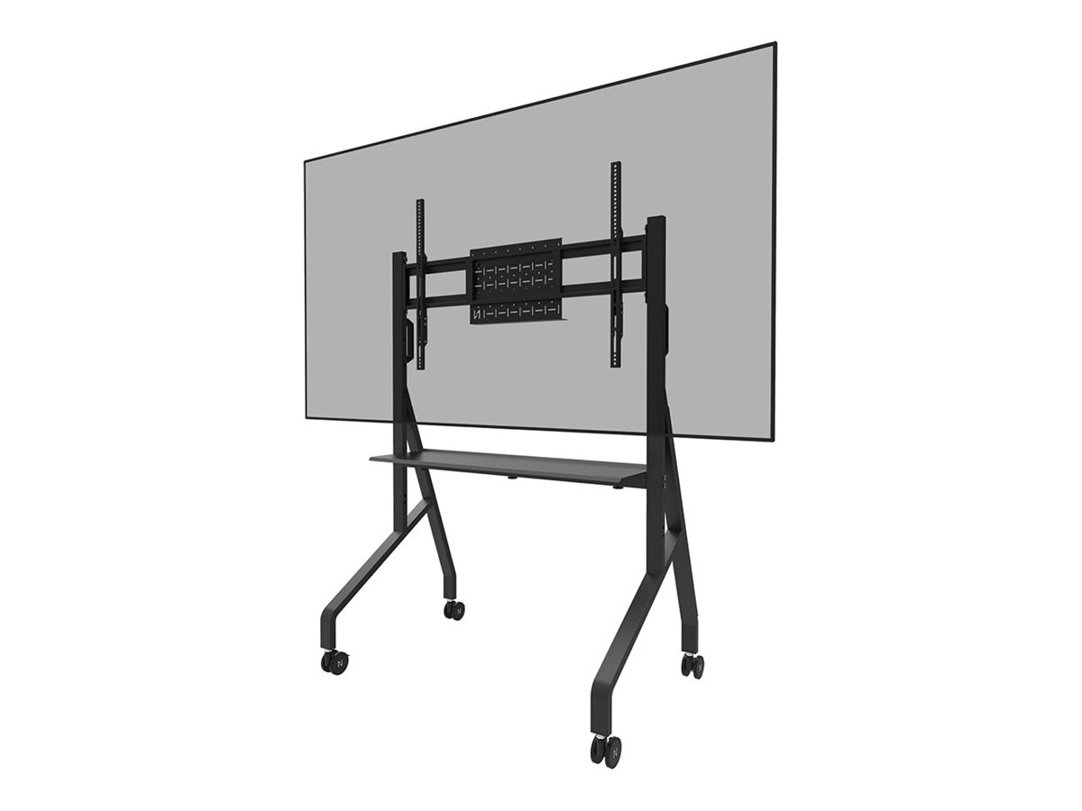 Neomounts FL50-525BL1 cart - sturdy - for flat panel - floor stand - black - Maks 76 kg - Maks størrelse 86"