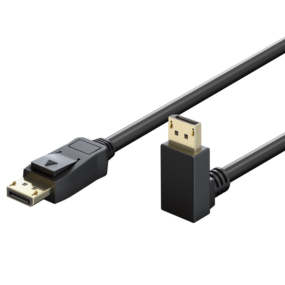 Goobay DisplayPort 2.1 Kabel Vinklet nedad 8K 144Hz 2 m