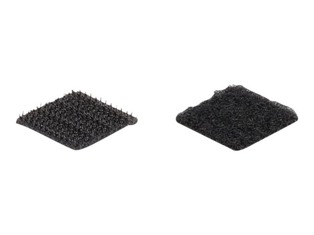 Delock - krog og løkke-fastgørelse - kvadrat - 2 cm - sort (pakke med 32)