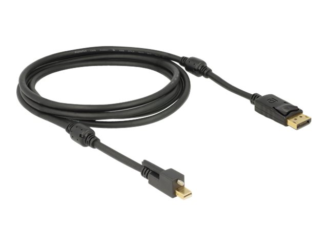 Delock DisplayPort kabel 2m Sort