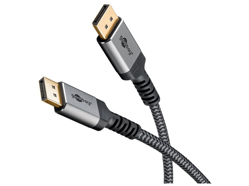 goobay 20 pin DisplayPort han -> 20 pin DisplayPort han 3 m Grå
