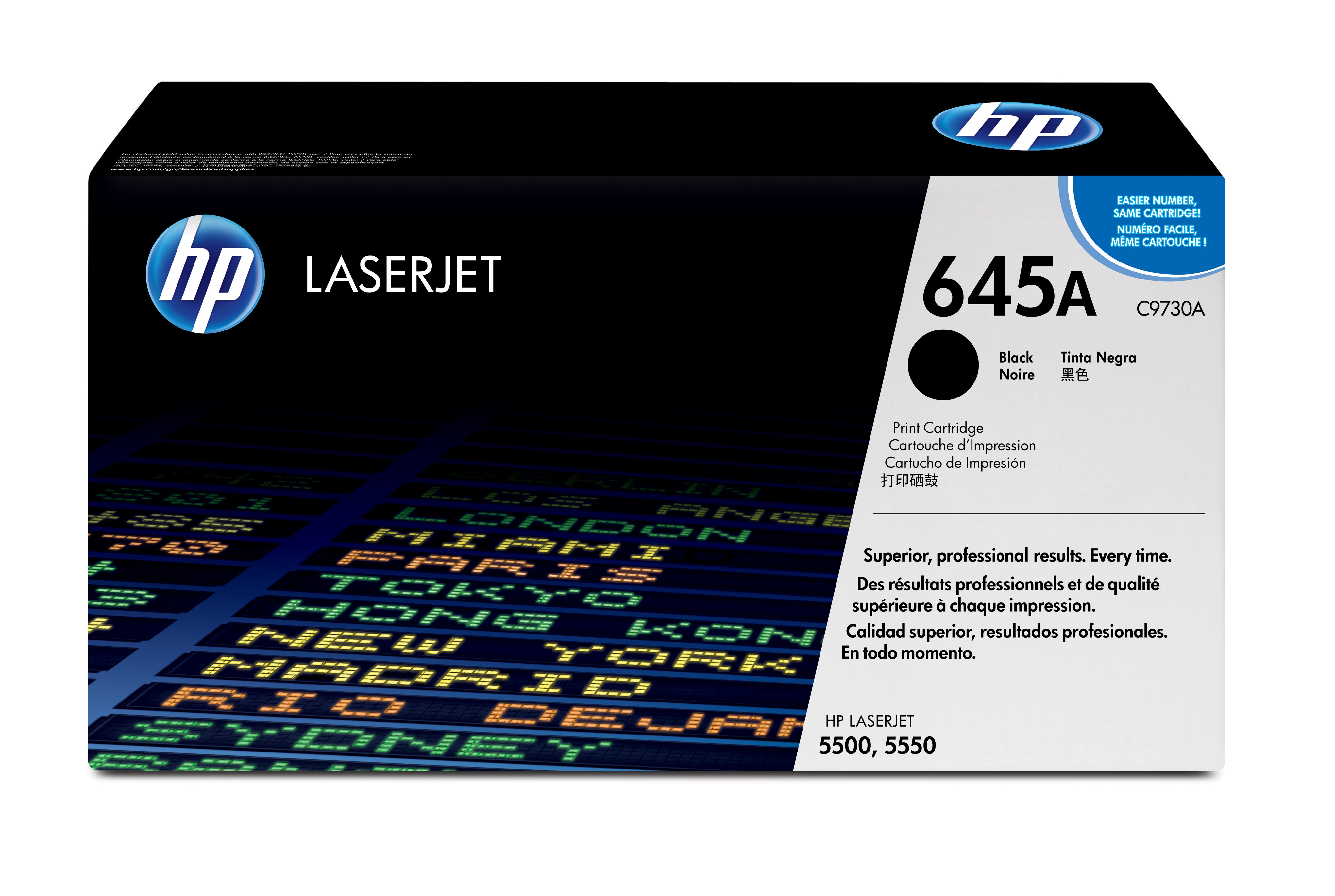 HP 645A - Sort - original - LaserJet - tonerpatron (C9730A) - for Color LaserJet 5500, 5550