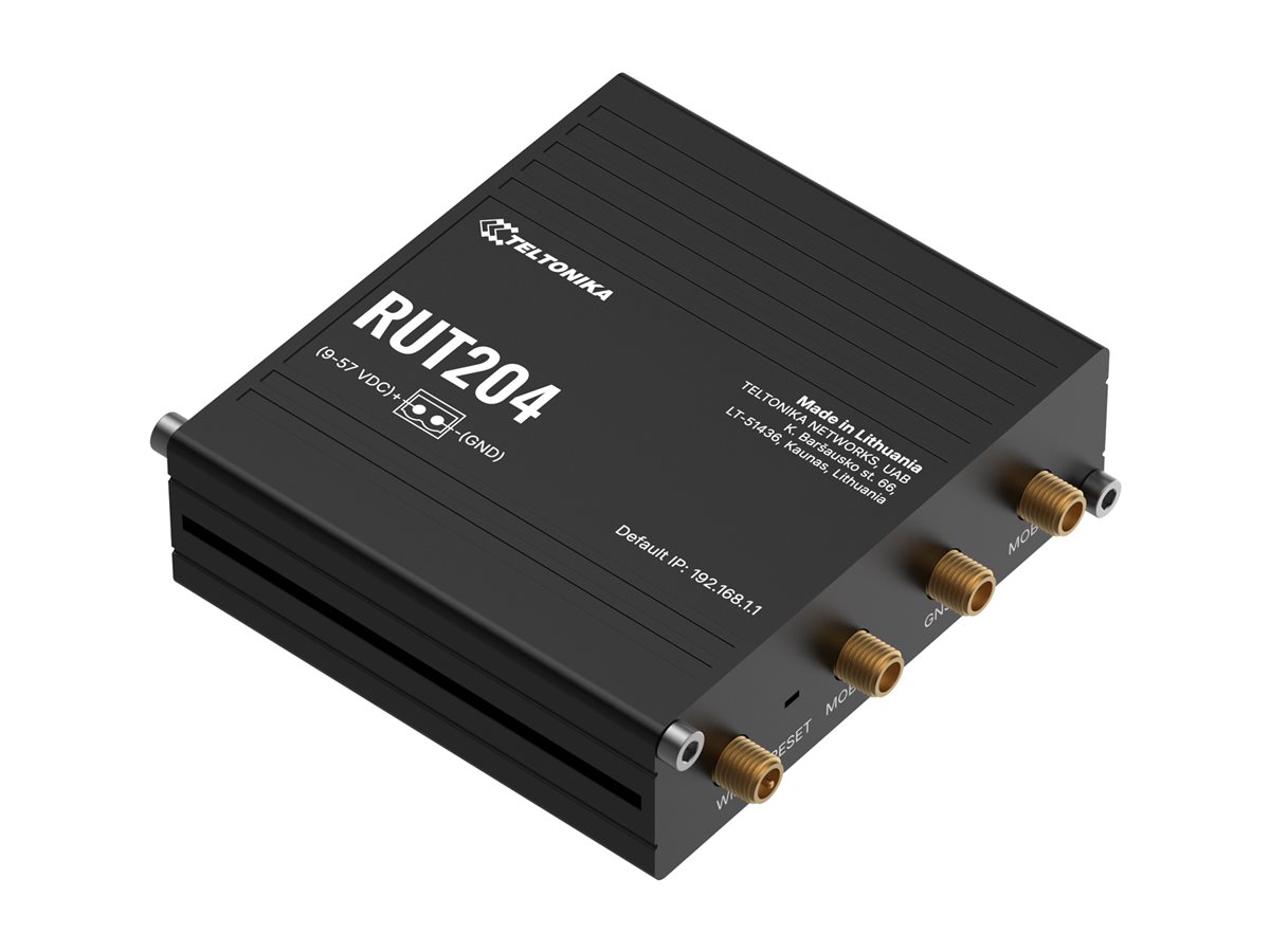 Teltonika RUT204 - wireless router - WWAN - Wi-Fi - 4G - DIN rail mountable - Wireless router N Standard - 802.11n