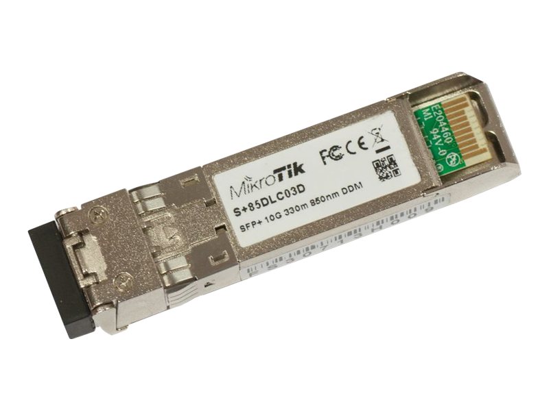 MikroTik S+85DLC03D - SFP+ transceiver modul - 10GbE - SFP+ / LC multimodus - op til 300 m - 850 nm