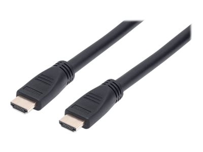Manhattan HDMI Cable with Ethernet (CL3 rated, suitable for In-Wall use), 4K@60Hz (Premium High Speed), 10m, Male to Male, Black, Ultra HD 4k x 2k,