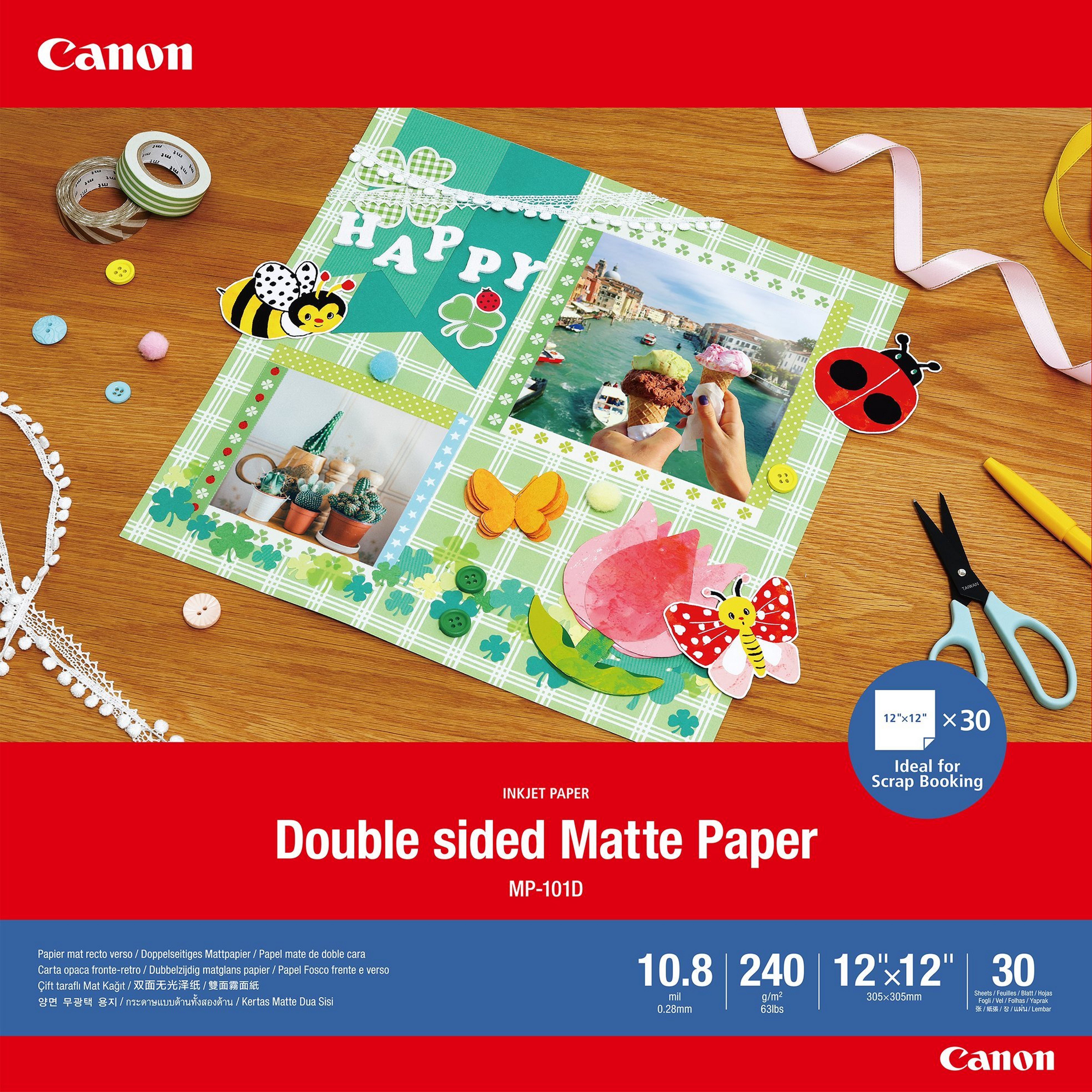 Canon Double-sided Matte Paper MP-101D Papir 304.8 x 304.8 mm 30ark 4076C007