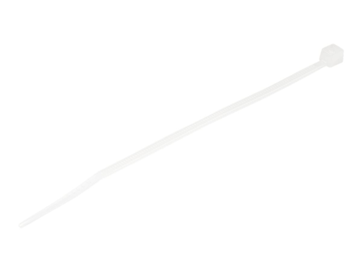 StarTech.com 10cm(4") Cable Ties, 2mm(1/16") wide, 22mm(7/8") Bundle Diameter, 8kg(18lb) Tensile Strength, Nylon Self Locking Zip Ties with Curved