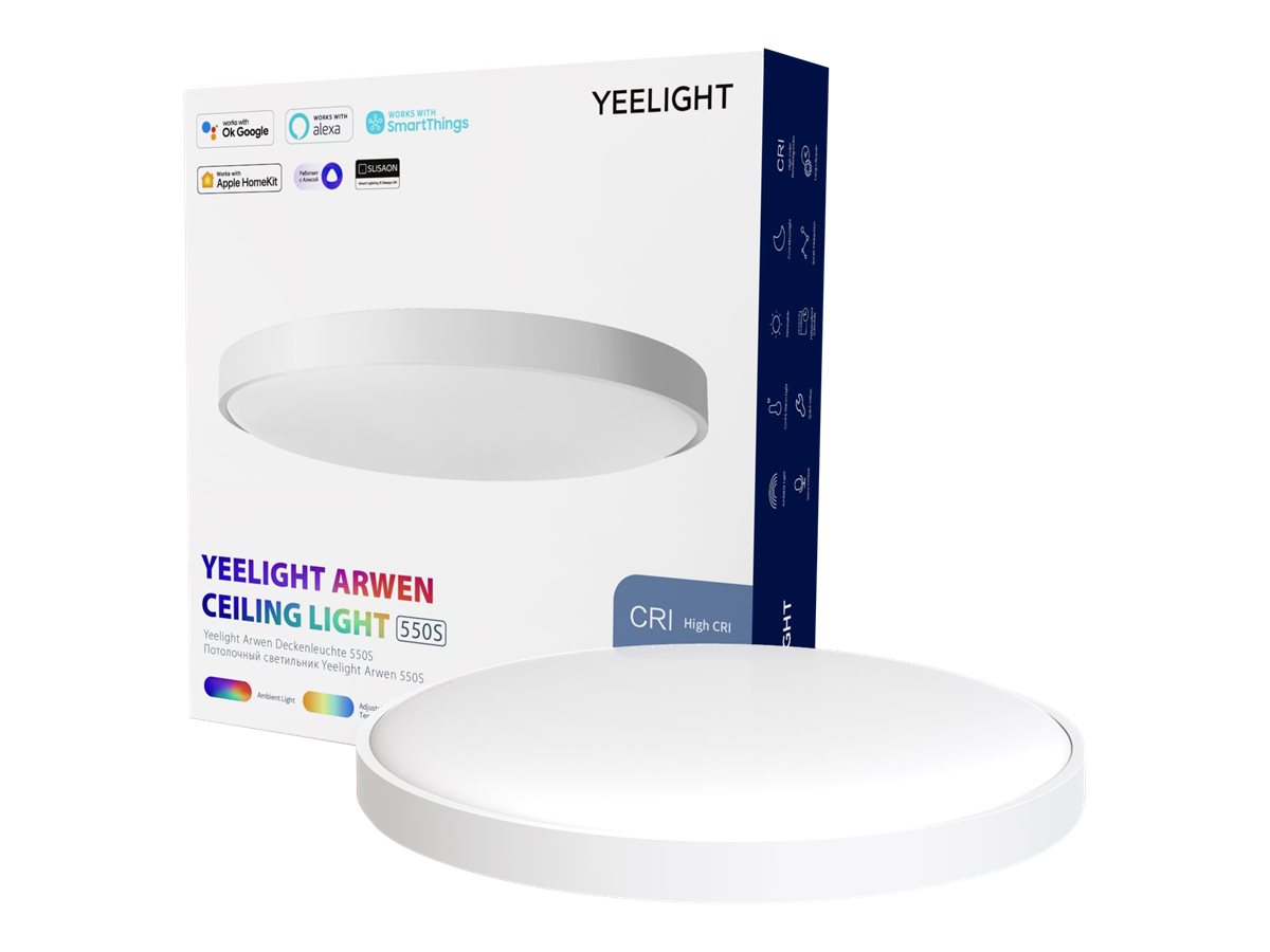 Yeelight Smart Arwen Loftslampe 550S Kold- og Varmt Hvidt Lys 16M Farver ø555mm Metalramme