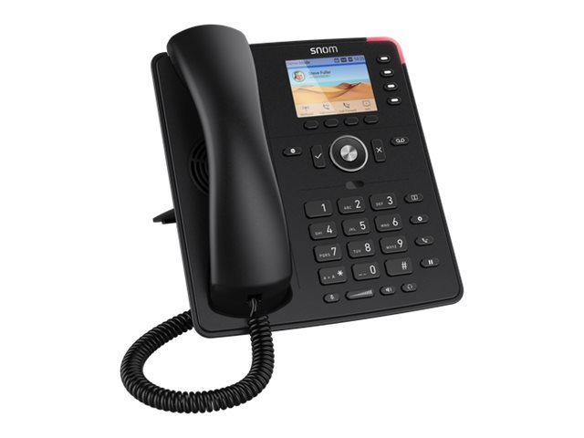 snom D713 - VoIP-telefon med opkalds-ID - 3-vejs opkaldskapacitet - SIP, RTCP, SRTP, RTP, RTCP-XR, ICE, SIPS, SRTCP, SDP - sort